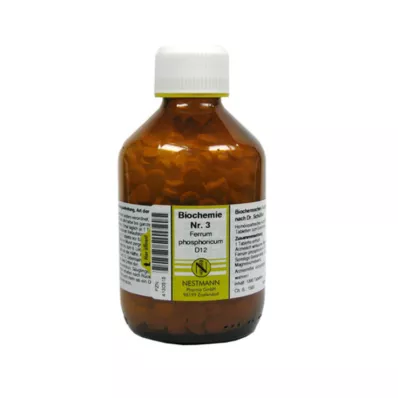 BIOCHEMIE 3 Ferrum phosphoricum D 12 tablešu, 1000 kapsulu