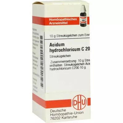 ACIDUM HYDROCHLORICUM C 200 bumbiņas, 10 g ACIDUM HYDROCHLORICUM C 200 bumbiņas, 10 g