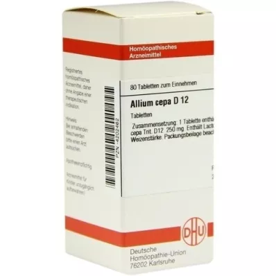 ALLIUM CEPA D 12 tabletes, 80 kapsulas