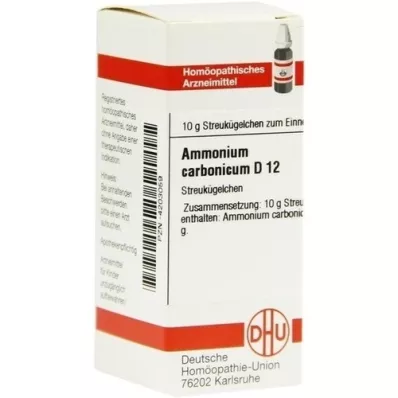 AMMONIUM CARBONICUM D 12 bumbiņas, 10 g