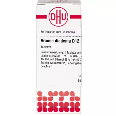 ARANEA DIADEMA D 12 tabletes, 80 kapsulas