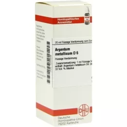 ARGENTUM METALLICUM D 6 atšķaidījums, 20 ml