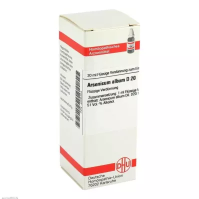 ARSENICUM ALBUM D 20 atšķaidījums, 20 ml ARSENICUM ALBUM D 20 atšķaidījums, 20 ml