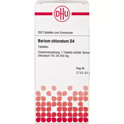 BARIUM CHLORATUM D 4 tabletes, 200 kapsulas