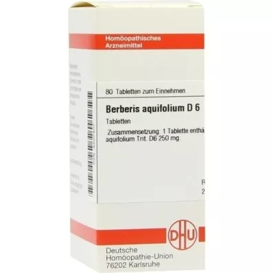 BERBERIS AQUIFOLIUM D 6 tabletes, 80 kapsulas