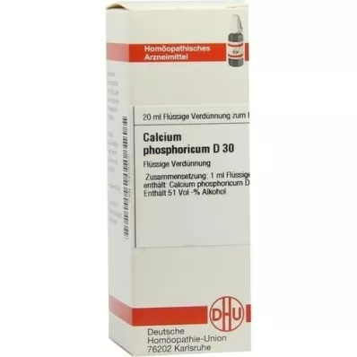CALCIUM PHOSPHORICUM D 30 atšķaidījums, 20 ml