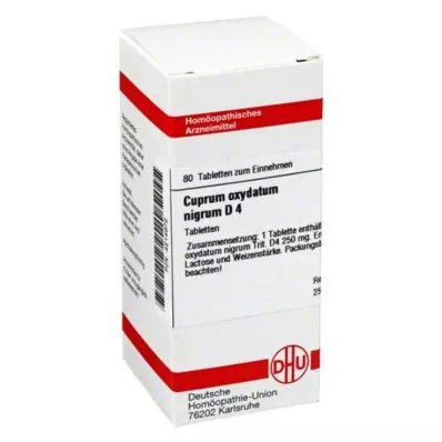 CUPRUM OXYDATUM nigrum D 4 tabletes, 80 gab