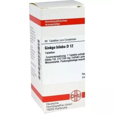 GINKGO BILOBA D 6 tabletes, 80 kapsulas