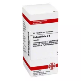 GINKGO BILOBA D 6 tabletes, 80 kapsulas