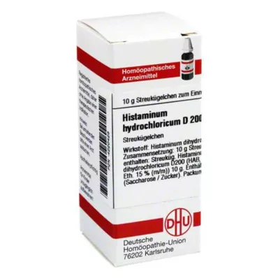 HISTAMINUM hydrochloricum D 200 globuļu, 10 g HISTAMINUM hydrochloricum D 200 globuļu, 10 g
