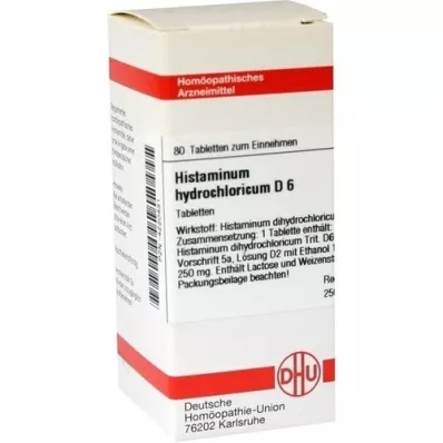 HISTAMINUM hydrochloricum D 6 tabletes, 80 gab