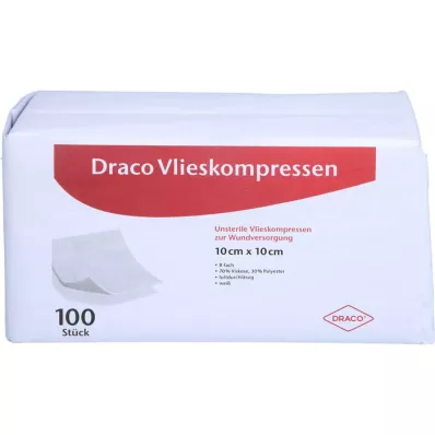 VLIESKOMPRESSEN nesterilas 10x10 cm 8x, 100 gab