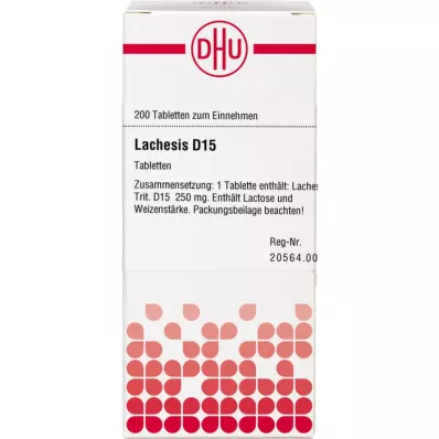 LACHESIS D 15 tabletes, 200 kapsulas