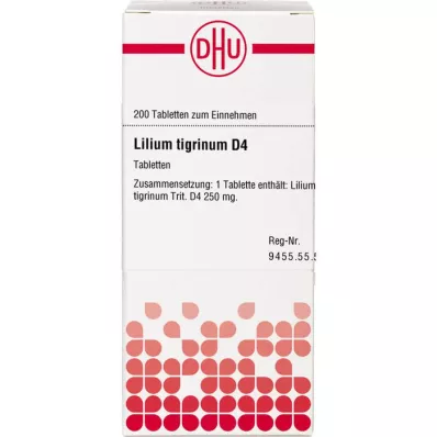 LILIUM TIGRINUM D 4 tabletes, 200 kapsulas