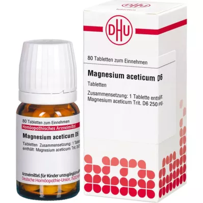 MAGNESIUM ACETICUM D 6 tabletes, 80 kapsulas