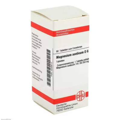 MAGNESIUM ACETICUM D 6 tabletes, 80 kapsulas