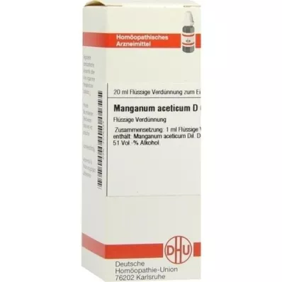 MANGANUM ACETICUM D 6 atšķaidījums, 20 ml