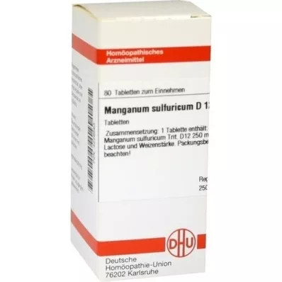 MANGANUM SULFURICUM D 12 tabletes, 80 kapsulas