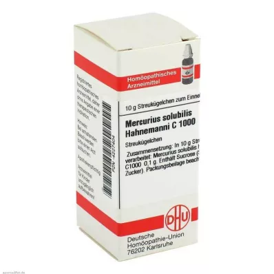 MERCURIUS SOLUBILIS Hahnemanni C 1000 globulu, 10 g MERCURIUS SOLUBILIS Hahnemanni C 1000 globulu, 10 g