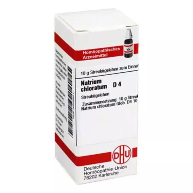NATRIUM CHLORATUM D 4 globules, 10 g NATRIUM CHLORATUM D 4 globules, 10 g