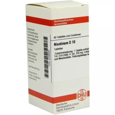 NICOTINUM D 10 tabletes, 80 kapsulas
