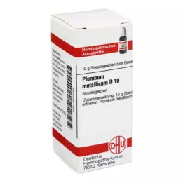 PLUMBUM METALLICUM D 10 globules, 10 g