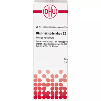RHUS TOXICODENDRON C 6 atšķaidījums, 20 ml