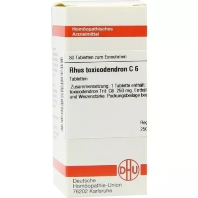 RHUS TOXICODENDRON C 6 tabletes, 80 kapsulas