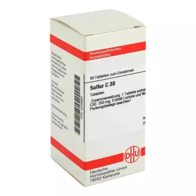 SULFUR C 30 tabletes, 80 kapsulas