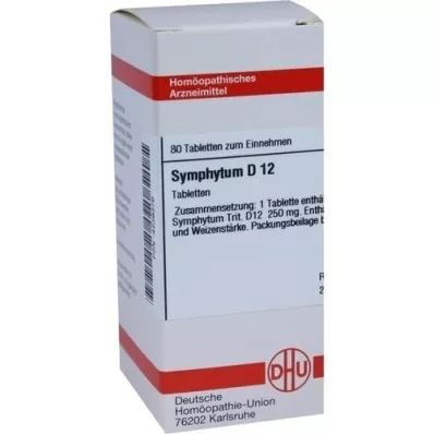 SYMPHYTUM D 12 tabletes, 80 kapsulas