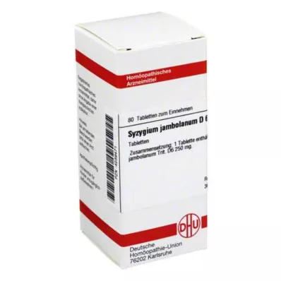 SYZYGIUM JAMBOLANUM D 6 tabletes, 80 kapsulas SYZYGIUM JAMBOLANUM D 6 tabletes, 80 kapsulas