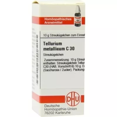 TELLURIUM metallicum C 30 bumbiņas, 10 g