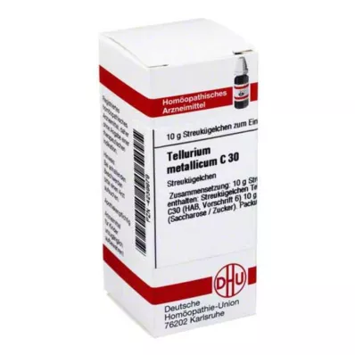 TELLURIUM metallicum C 30 bumbiņas, 10 g
