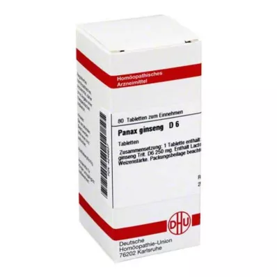 PANAX GINSENG D 6 tabletes, 80 kapsulas