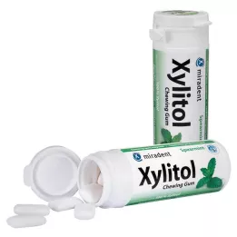MIRADENT Xylitol košļājamā gumija Spearmint, 30 gab
