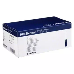 STERICAN Kannulas 23 Gx3 1/5 0,6x80 mm, 100 gab