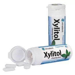 MIRADENT Xylitol košļājamā gumija Mint, 30 gab