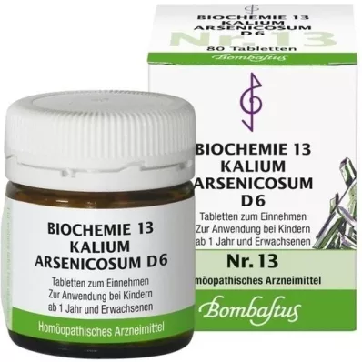 BIOCHEMIE 13 Kalium arsenicosum D 6 tabletes, 80 gab