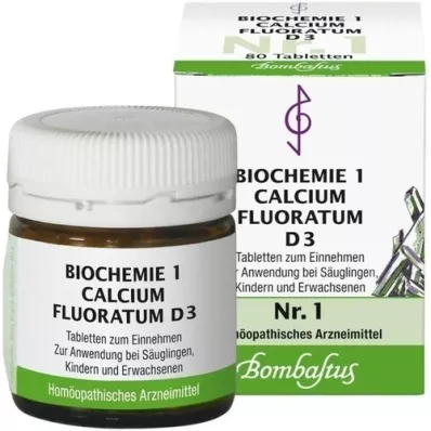 BIOCHEMIE 1 Calcium fluoratum D 3 tabletes, 80 gab