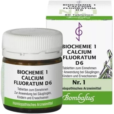 BIOCHEMIE 1 Calcium fluoratum D 6 tabletes, 80 gab