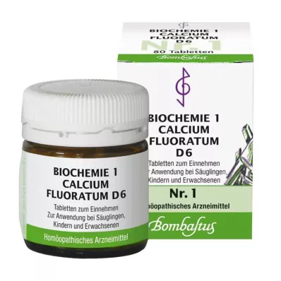 BIOCHEMIE 1 Calcium fluoratum D 6 tabletes, 80 gab