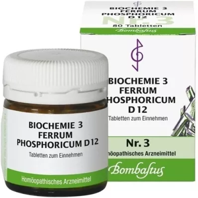 BIOCHEMIE 3 Ferrum phosphoricum D 12 tabletes, 80 gab
