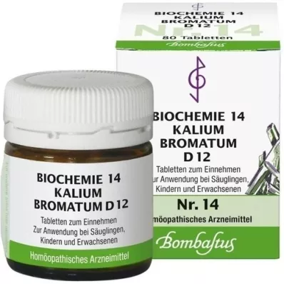 BIOCHEMIE 14 Potassium bromatum D 12 tabletes, 80 gab