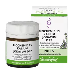 BIOCHEMIE 15 Potassium iodatum D 12 tabletes, 80 gab