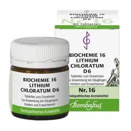 BIOCHEMIE 16 Lithium chloratum D 6 tabletes, 80 gab