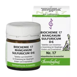 BIOCHEMIE 17 Manganum sulfuricum D 6 tabletes, 80 gab