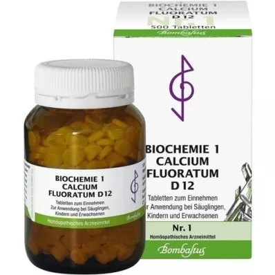 BIOCHEMIE 1 Calcium fluoratum D 12 tabletes, 500 gab