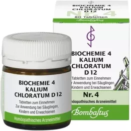 BIOCHEMIE 4 Kālija hlorāts D 12 tabletes, 80 gab