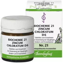 BIOCHEMIE 21 Zincum chloratum D 6 tabletes, 80 gab