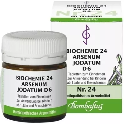 BIOCHEMIE 24 Arsenum iodatum D 6 tabletes, 80 gab